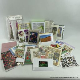 Large Lot Of Note Cards And Stationary From Crane's, Lulu Germaine And More, As Photographed