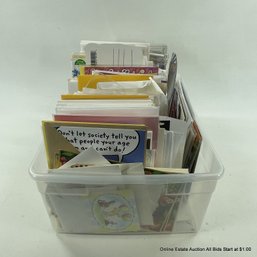 Large Assortment Of Cards, Post Cards, And Stickers, As Photographed