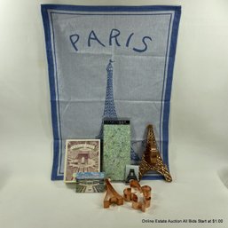 Paris And French Themed Cookie Cutters, Magnets, Tea Towel, And Notecards.