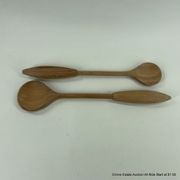 Pair Of Michael Graves Wooden Spoons