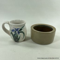 Stoneware Bowl & Signed Mug