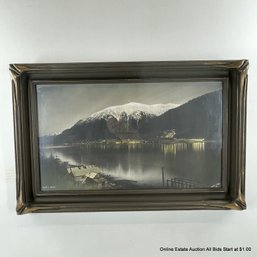 Winter & Pond Original Tinted Photo Lights O Juneau C1915 In Pie Crust Frame