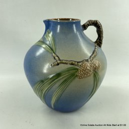 Roseville Pottery Blue Pinecone Pitcher