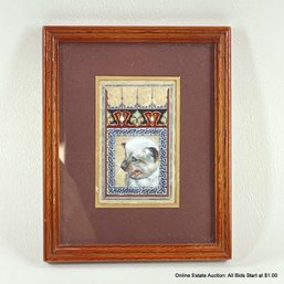 Hand-painted Persian Cat Miniature Painting