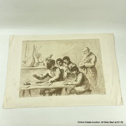 Vintage Etching From The Original Drawings Of Guercino By Bartolozzi