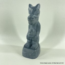 Ed Russ (1953-2006) Haida Carved Argillite Sculpture Signed 2002