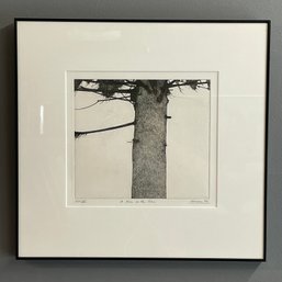 Art Hansen 'A Man In The Tree' Etching Signed 1976 AP VII