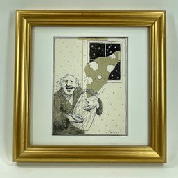 Timmons Framed Woman With A Jar Print Signed