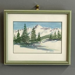 Dean Wariner Signed Winter Landscape Watercolor