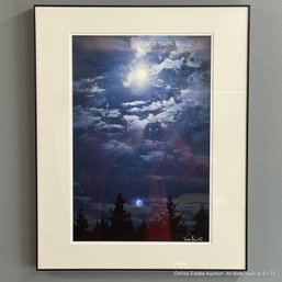 Joel Sackett Framed Photo 'Harvest Moon, Jupiter, Reflection'