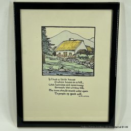 Framed Motto Or Poem Print By W.M. Letts