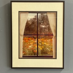 Vintage Framed Photo Of A Rainy Window