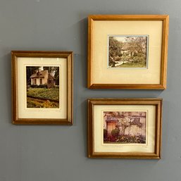 Three English Cottage Photo Prints By Alan Clug