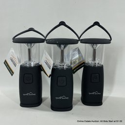 Set Of Three Eddie Bauer Solar Dynamo Lanterns