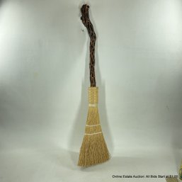 Decorative Straw Broom With Wooden Handle (Local Pick Up Only)