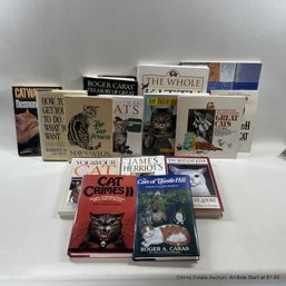 Large Collection Of Cat Themed Books