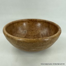 Signed Maple Burled Wood Bowl Signed 'Dave'