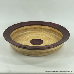 Mixed Wood Shallow Decorative Bowl