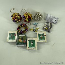 Assorted Christmas Ornaments Including Hallmark Keepsake Ornaments From Wizard Of Oz, Disney, More