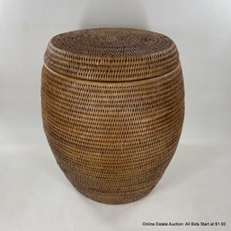 Woven Lidded Basket (LOCAL PICKUP ONLY)