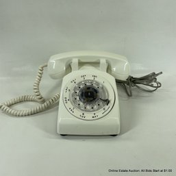 Vintage Rotary Phone In Bone White
