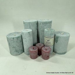 Assorted 100 Beeswax Pillar And Votive Candles From Big Dipper Wax Works