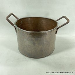 Vintage Copper Pot With Handles, No Lid