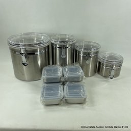 OGCI Food Storage Canisters And Unmarked Food Prep Storage Boxes