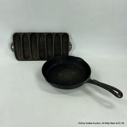 Wagner Cornbread Cast Iron Pan And 9 Inch Skillet