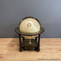 Royal Geographical Society Globe On Wood And Brass Stand