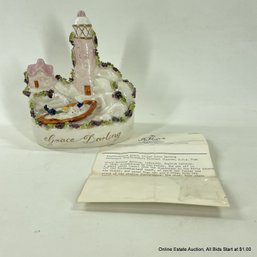 Staffordshire 'grace Darling' Porcelain Figural Lighthouse