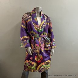 Japanese Brocade Robe With Pockets And Belt