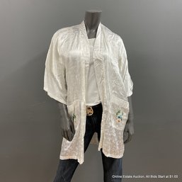 Chinese Robe With Embroidery And Pockets, No Belt Included