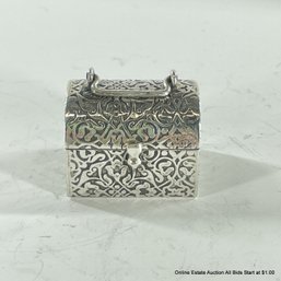 Sterling Silver & Gold Vermeil Miniature Treasure Chest Total Weight 20 Grams