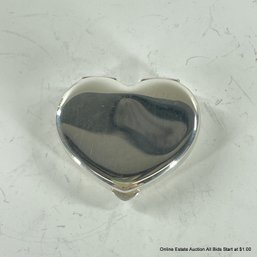 Tiffany & Co. Sterling Silver Heart Pill Box Total Weight 22 Grams