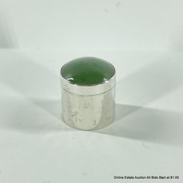 Sterling Silver & Tourmaline Pill Box Total Weight 17 Grams