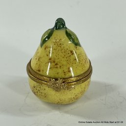 Peint Main Limoges France Pear Ring Box