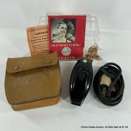 Vintage Schick Electric Razor Model S In Leather Case