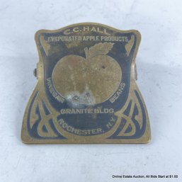 CC Hall Evaporated Apple Products Rochester NY Brass Clip Greenduck Co Chicago