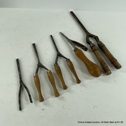 5 Antique Curling Irons For Very Small Curls Or Ringlets