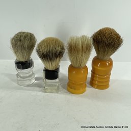 4 Vintage Shaving Brushes Made Rite Plymouth Ever Ready Klenzo