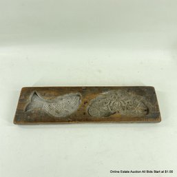 Vintage Carved Wood Rice Mold