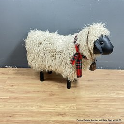 Large Sheep With Leather Face By Canadian Artist Maija Wilson