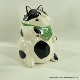 1988 Animals & Co Cat Teapot With Green Bandana No. 1472 4/86