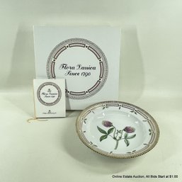 Flora Danica By Royal Copenhagen Rimmed Soup Bowl In Trifolium Alpestre L. In Original Box