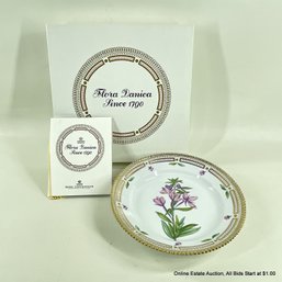 Flora Danica By Royal Copenhagen Salad Plate In Chamaenerium Latifolum Ambiguum In Original Box