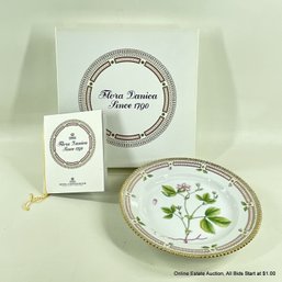 Flora Danica By Royal Copenhagen Salad Plate In Rubus Arcticus L. In Original Box