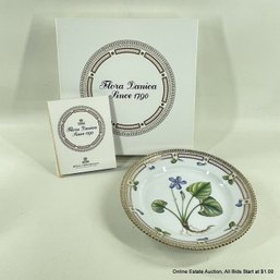 Flora Danica By Royal Copenhagen Salad Plate In Viola Uliginosa Bess. In Original Box