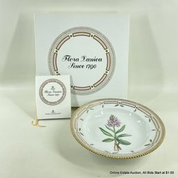 Flora Danica By Royal Copenhagen Rimmed Soup Bowl In Orchis Sambucina L. F. Incarnata With Original Box