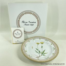 Flora Danica By Royal Copenhagen 10' Dinner Plate In Arnica Angustifolia Vahl With Original Box